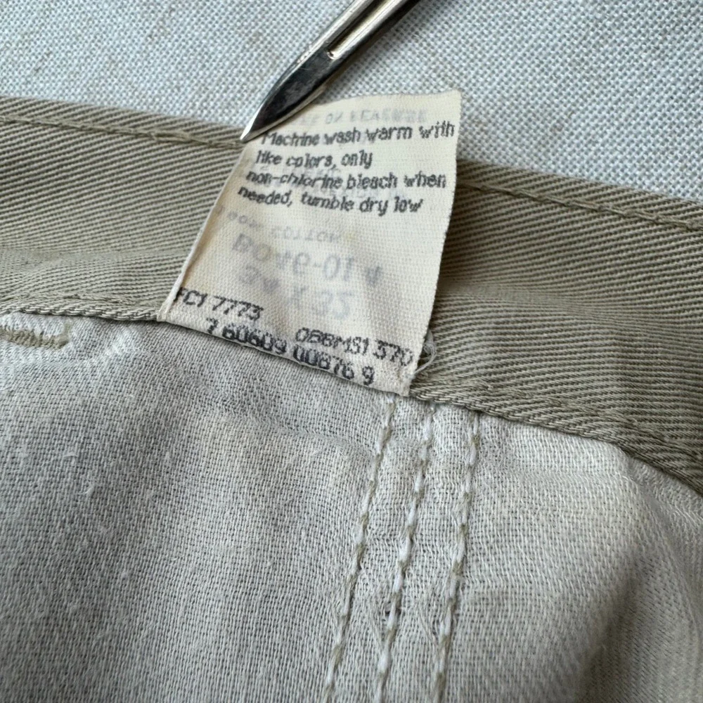 VTG Wrangler Riata Mens Pleated Chinos Tan Khaki Twill Relaxed Fit Pants 34x27